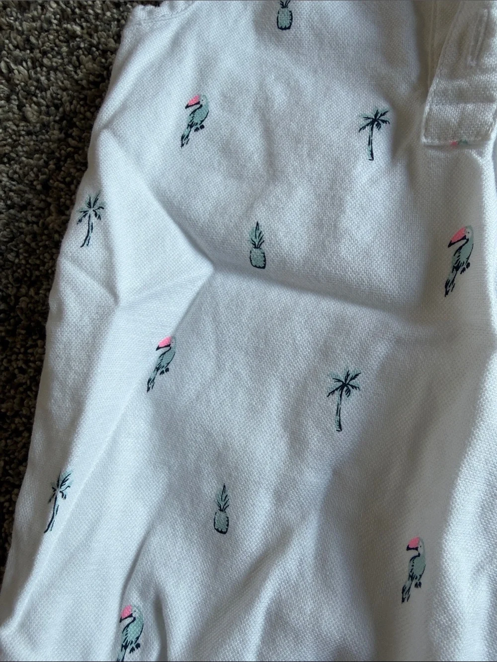 Janie and Jack toucan and pineapple romper size 6-12m